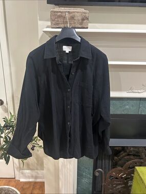 Everly Black Shirt with Branded Label